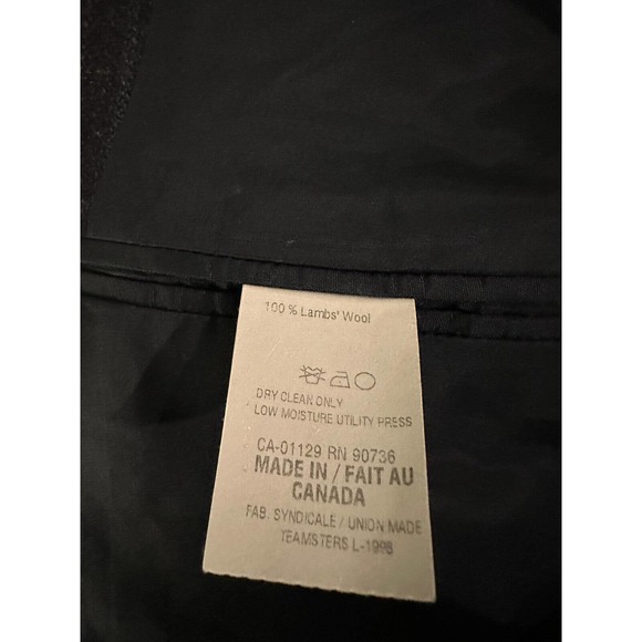 Lauren Ralph Lauren Black Navy Plaid Wool Blazer Jacket 48 L - Picture 8 of 8